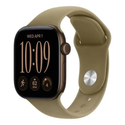 Apple Watch Series 12 GPS 46mm Dark Bronze Aluminium Case with Olive Sport Band - M/L